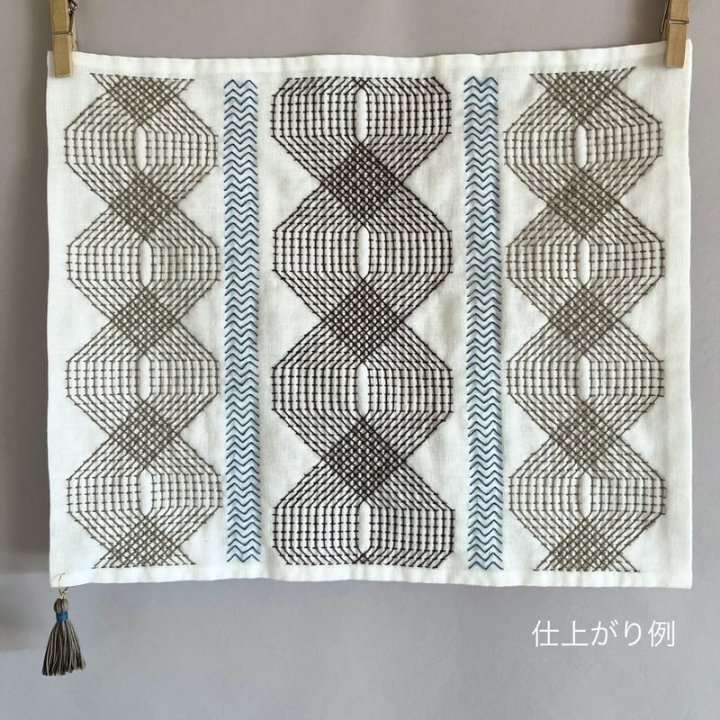 アラン/定番】Sashiko Cloth KIT 刺し子クロスのキット