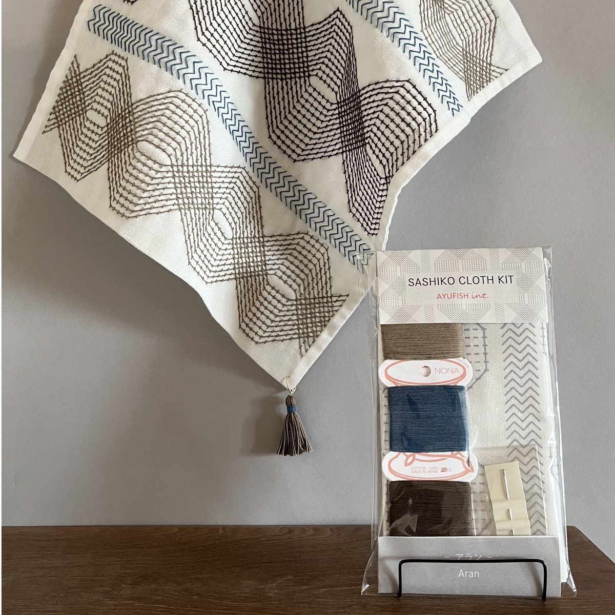 アラン/定番】Sashiko Cloth KIT 刺し子クロスのキット | AYUFISH