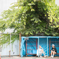 PATTERNED ALL OVER SNAPBACK CAP"Settle down"