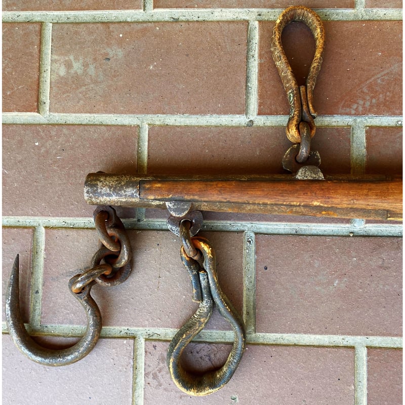 棒秤 木桿（もくかん） 兵庫 五拾貫はかり 秤量約187.5kg | Antique