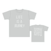 LIFE IS A JOURNEY ドライTシャツ／シルバーグレー