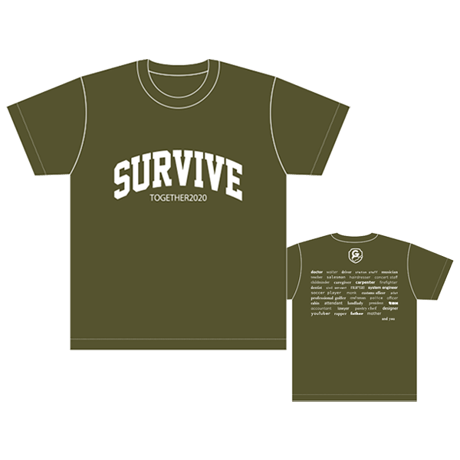 SURVIVE Tシャツ／シティグリーン