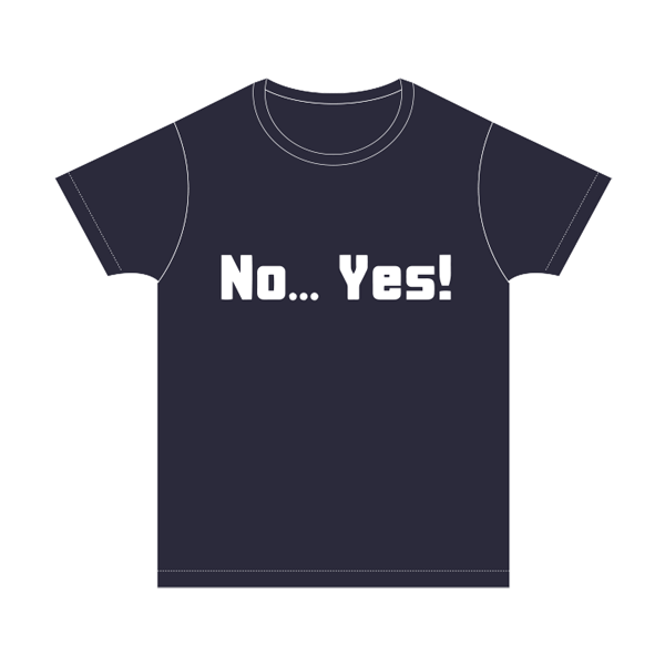 NO YES Tシャツ／ネイビー | Rap+ ONLINE SHOP