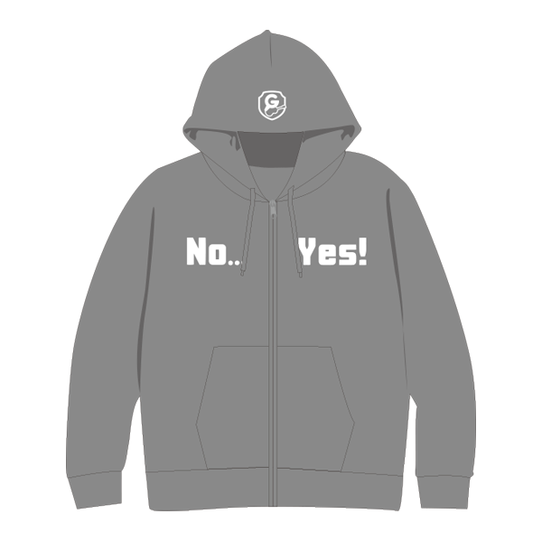 NO YES パーカー／グレー | Rap+ ONLINE SHOP