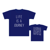 LIFE IS A JOURNEY ドライTシャツ／ジャパンブルー