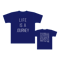 LIFE IS A JOURNEY ドライTシャツ／ジャパンブルー