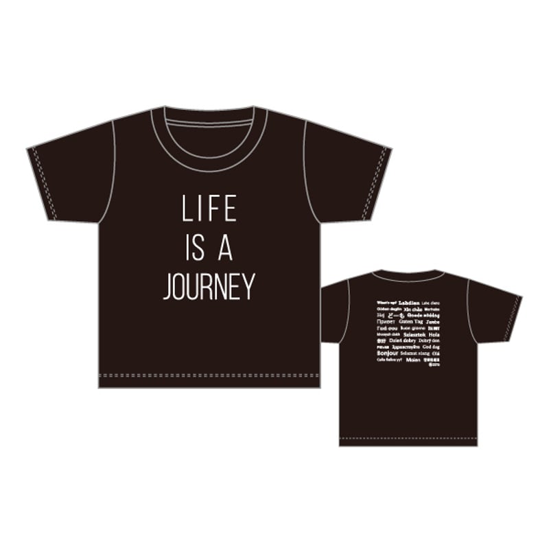 KIDSサイズ】LIFE IS A JOURNEY ドライTシャツ／ブラック