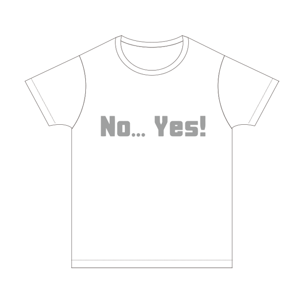 NO YES Tシャツ／ホワイト | Rap+ ONLINE SHOP