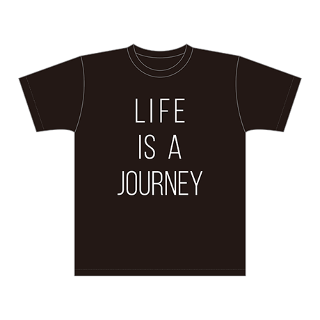 LIFE IS A JOURNEY ドライTシャツ／ブラック