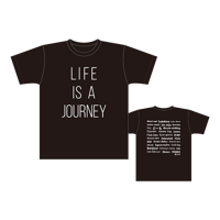 LIFE IS A JOURNEY ドライTシャツ／ブラック
