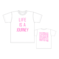 LIFE IS A JOURNEY ドライTシャツ／ホワイト