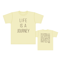 LIFE IS A JOURNEY ドライTシャツ／ライトイエロー