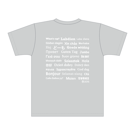 LIFE IS A JOURNEY ドライTシャツ／シルバーグレー