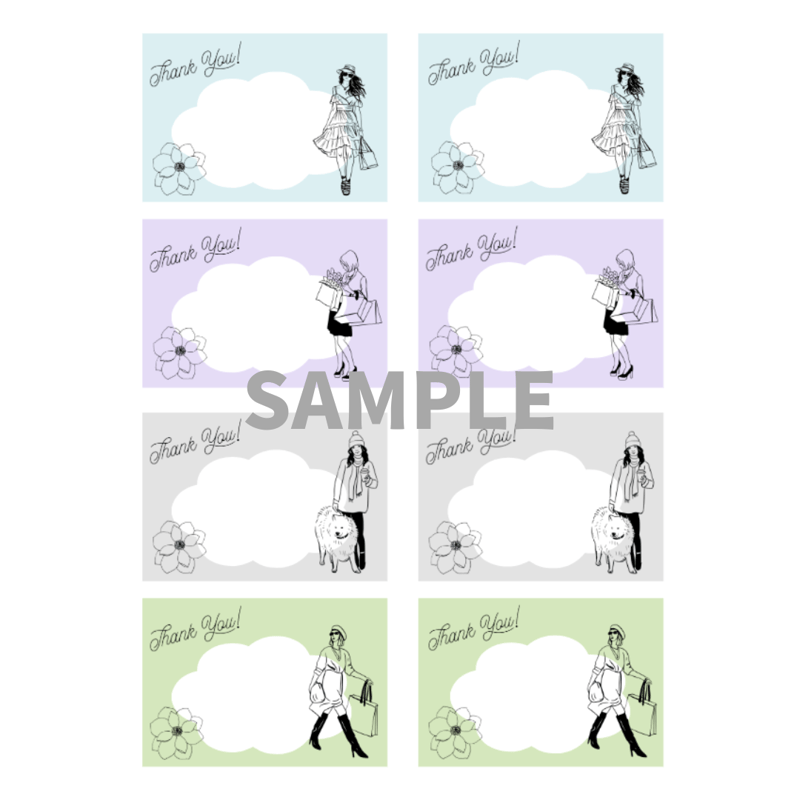 感謝の気持ち メッセージカード A4サイズ メッセージカード（A4サイズ/PDF 2ページ） | Belle Milyy