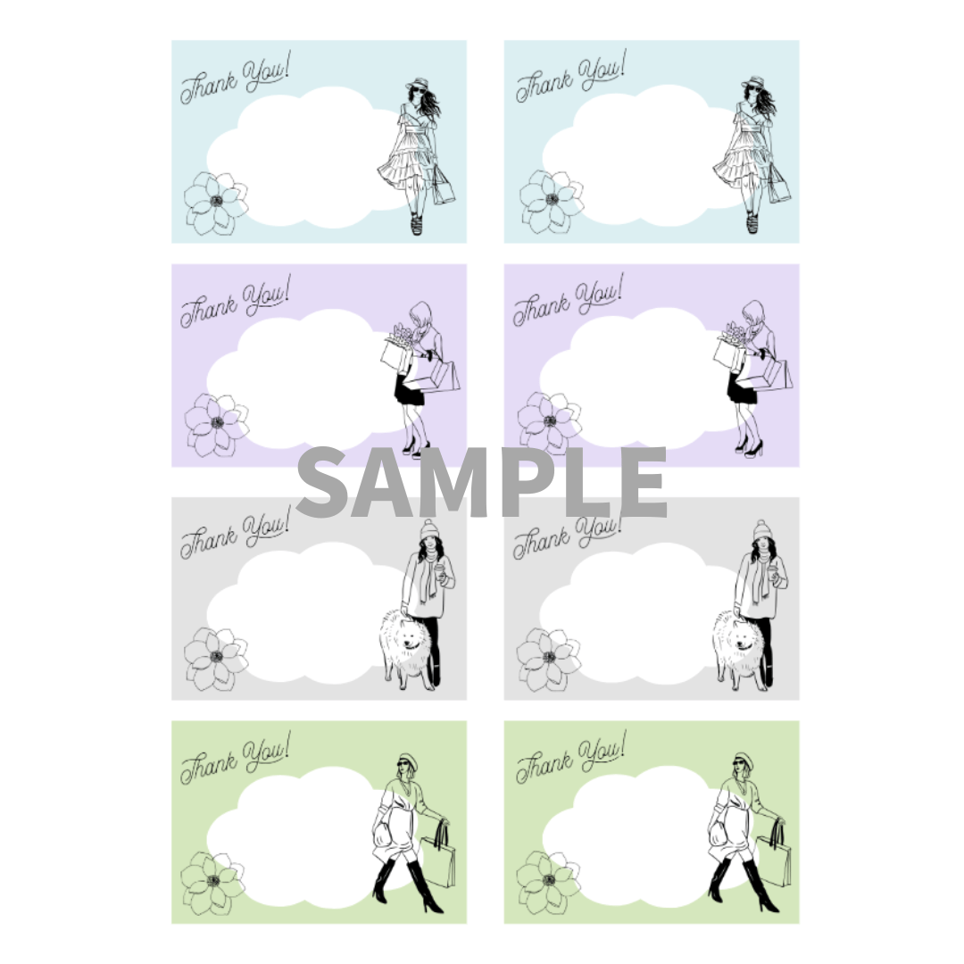 感謝の気持ち メッセージカード A4サイズ メッセージカード（A4サイズ/PDF 2ページ） | Belle Milyy