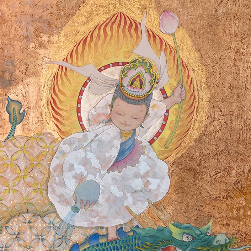 慈愛とエネルギーの神様🩵ベビー龍頭観音ちゃん 初版10枚 | 工房 映水