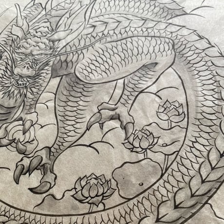 『青蓮華龍王図』