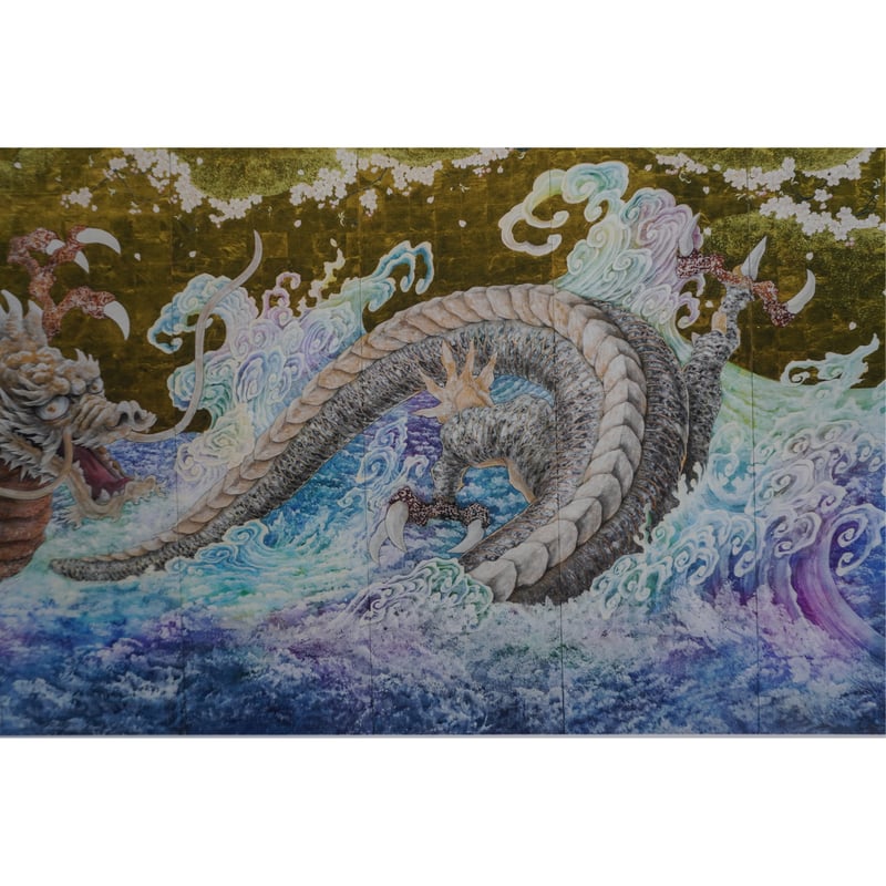 奉納記念🐉白龍神桜波図ジークレー版画《初版No.1〜10》 | 工房 映水 奉納記念🐉白龍神桜波図ジークレー版画《初版No.1〜10》 | 工房 映水