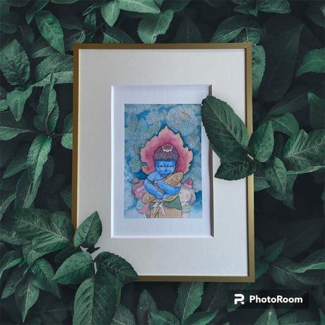 Z=KK101さま専用（原画）黄金色の散歩道【A5サイズ／水彩画／#2627】 Z=KK101さま専用（原画）黄金色の散歩道【A5サイズ／水彩画