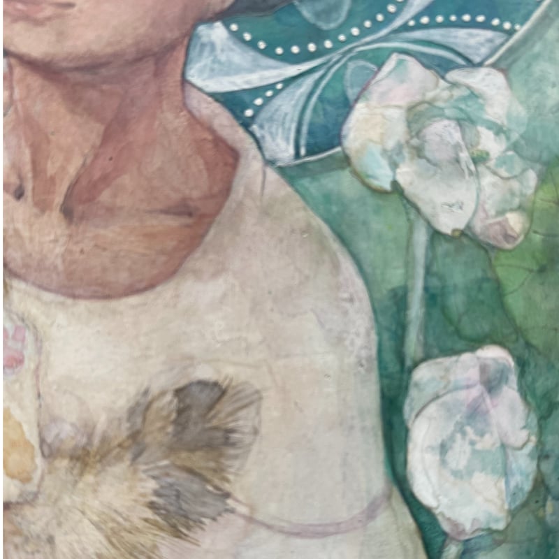 版画 少女と子猫 22/50 版画 少女と子猫 22/50