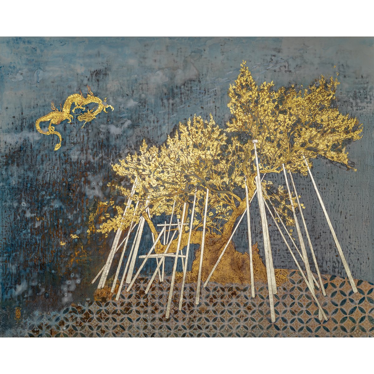 黄金神代桜 特別御朱印帳（見開きサイズ） | 工房 映水