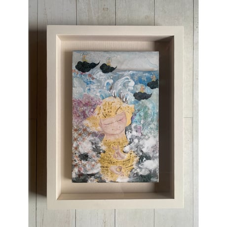 ☆杉原志由美☆「フィレンツェ」油絵 ミニサイズ 豪華ミニ額