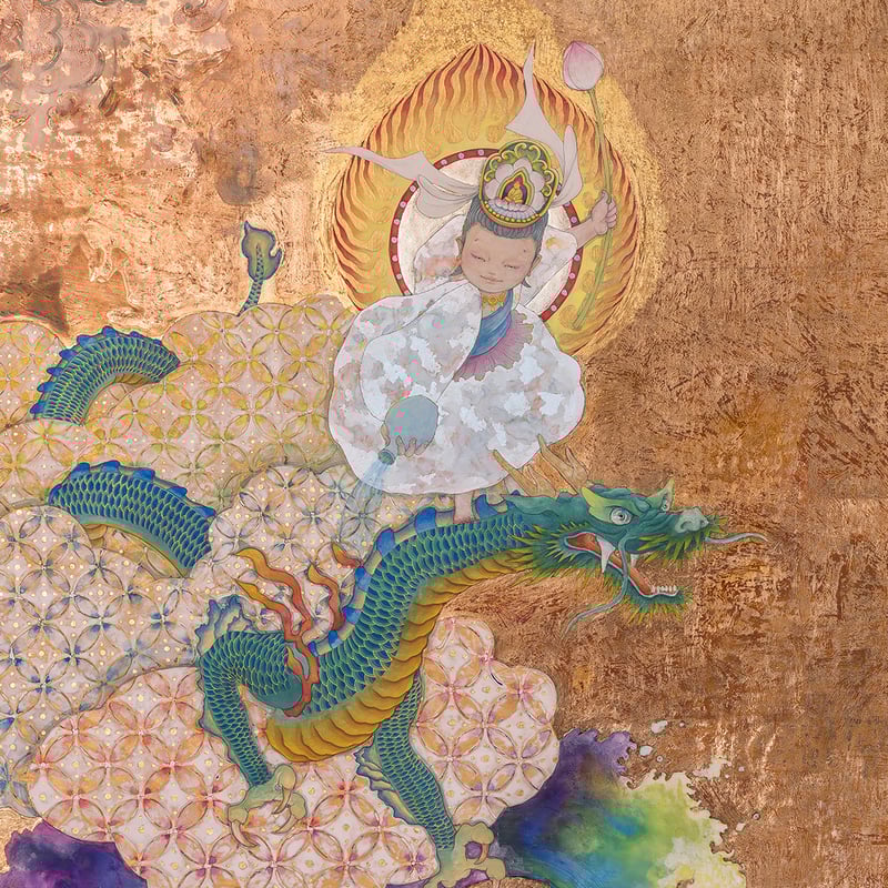 慈愛とエネルギーの神様🩵ベビー龍頭観音ちゃん 初版10枚 | 工房 映水