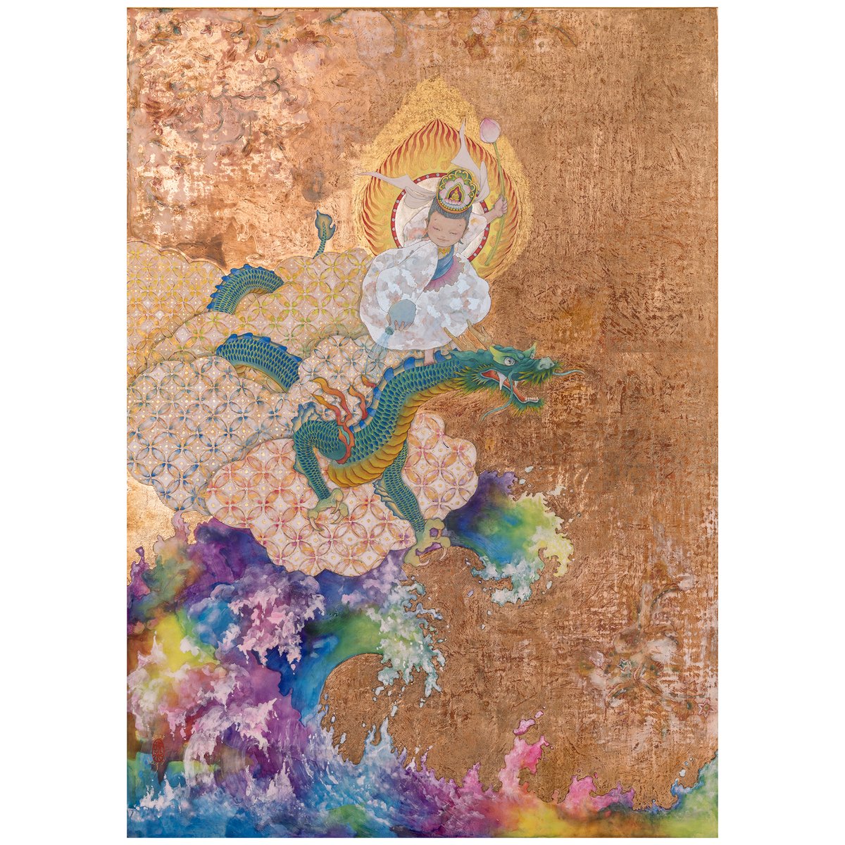 慈愛とエネルギーの神様🩵ベビー龍頭観音ちゃん 初版10枚 | 工房 映水