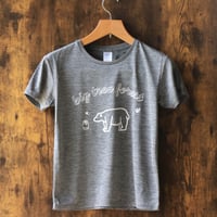 くまちゃん　Tシャツ　ヘザーチャコール