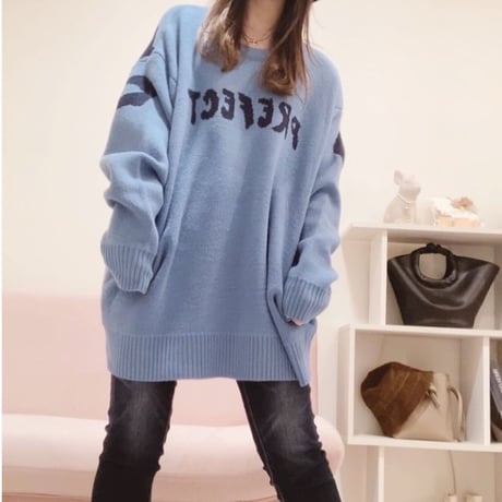 バックプリントニット