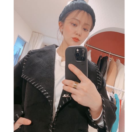 【デザイン黒ロングコート】