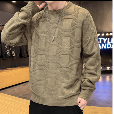 (新作)men'sシンプルデザインニット