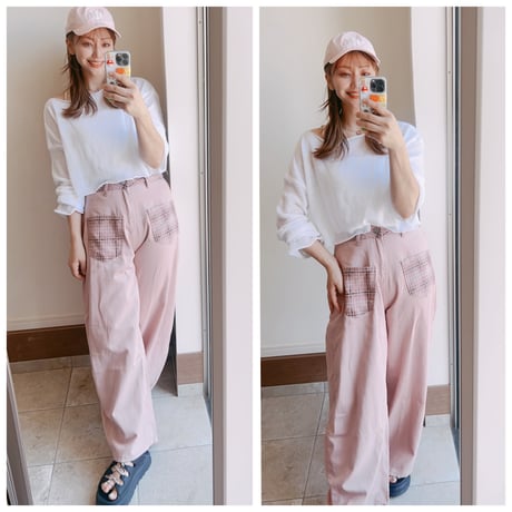 NEW！ピンクチェックパンツ