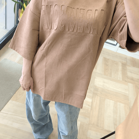 春夏NEW！スエードTシャツ　キャメル