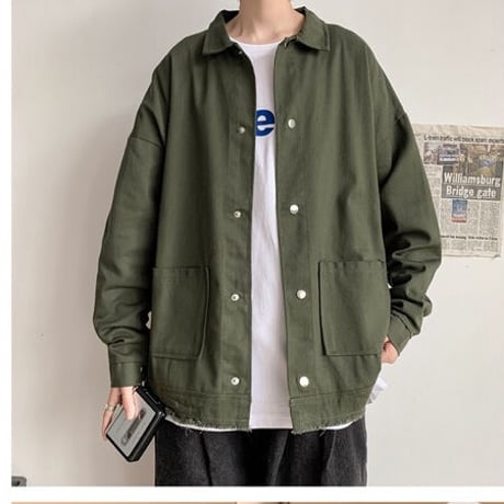 【MENS】デニム風シャツ