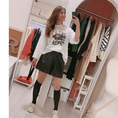 五黄の虎ロングTシャツ