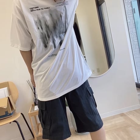 New！バックプリントTシャツ 白