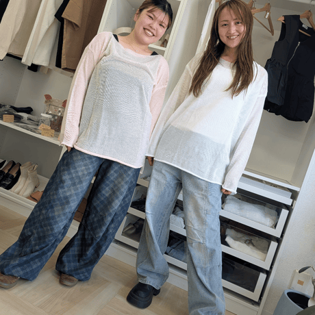 春夏NEW！シースルーサマーニット　ピンク
