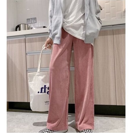 ピンクコーデュロイパンツ