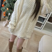 NEW！鍵編みニット ホワイト