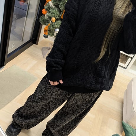 NEW！鍵編みニット ブラック