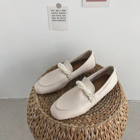 パールパンプス（フラットシューズ）