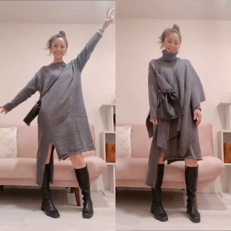 アシメトリーワンピース