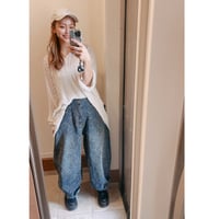 New!ヒョウ柄デニム★ブルー