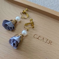 ネジバネ式イヤリング