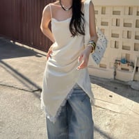 春夏NEW！サテンキャミチュニック　白