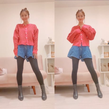 ピンクパールカーディガン