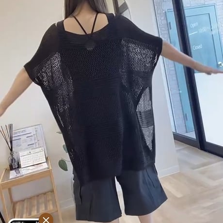 NEW！サマーニットチュニック 黒