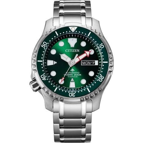 【送料無料】CITIZEN 海外モデル メンズ腕時計 プロマスター マリーン チタン グリーンダイヤル オートマチック NY0100-50X