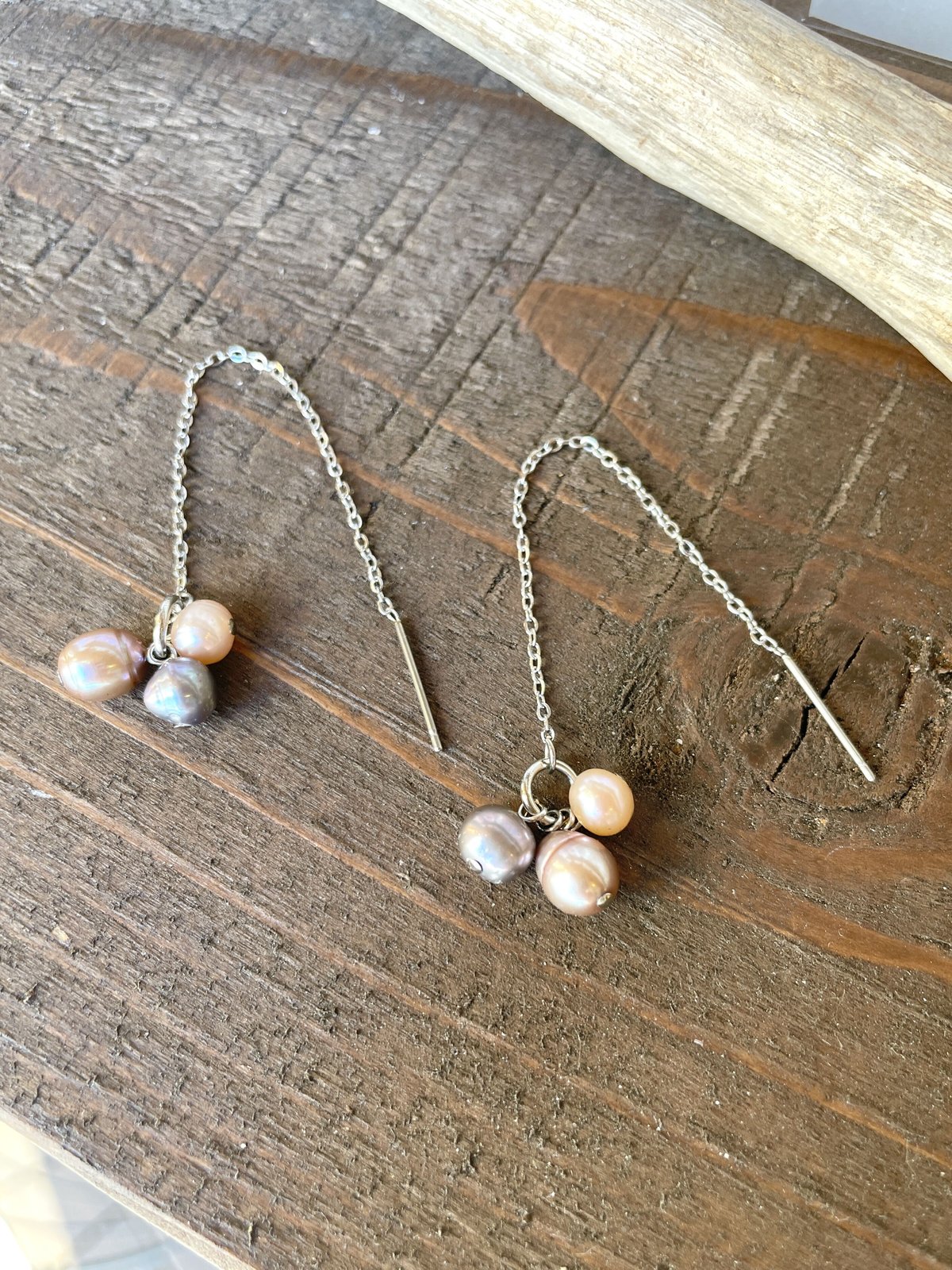 美品✨】ジョージジェンセン 淡水パール シルバーチェーン ピアス